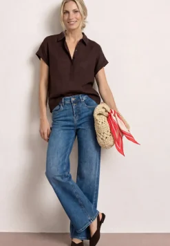 Linnen mix blouse shirt