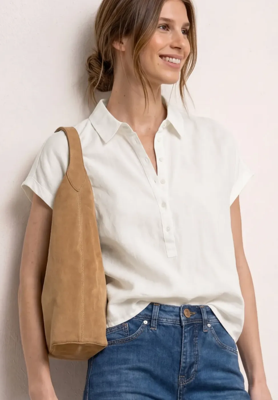 Linnen mix blouse shirt