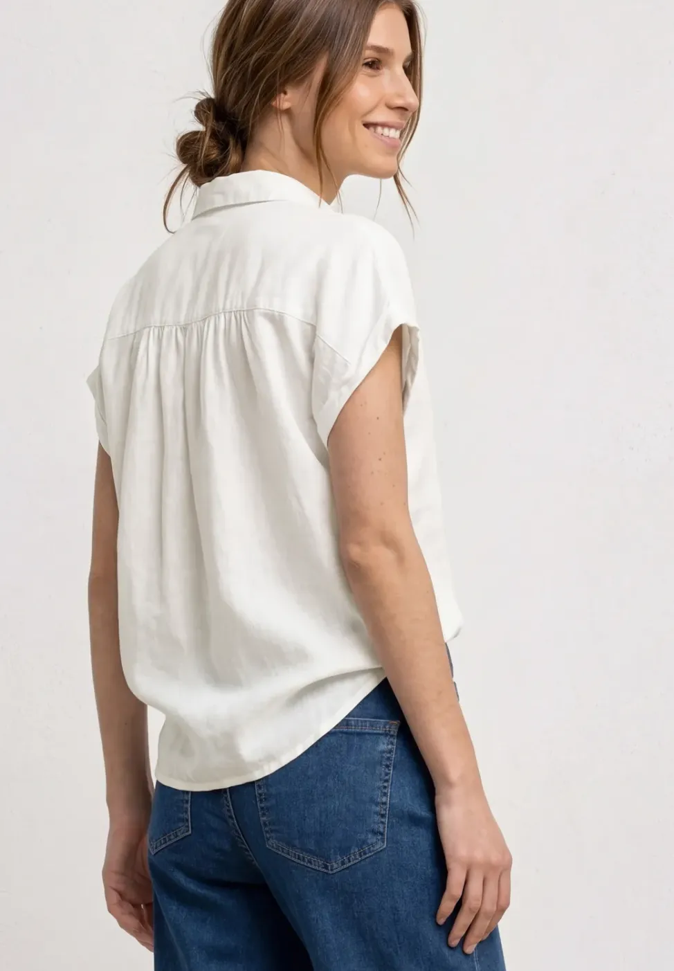 Linnen mix blouse shirt