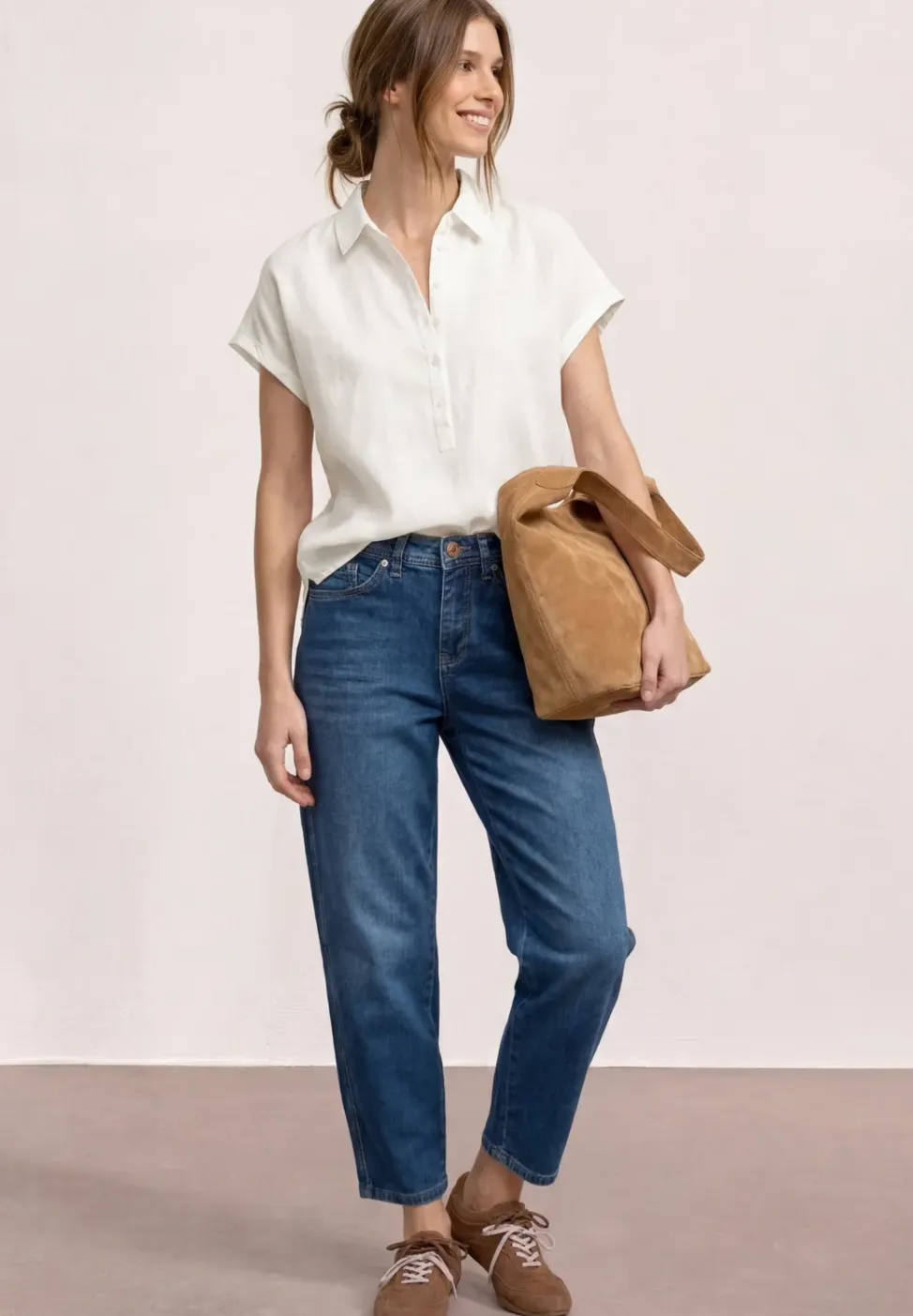 Linnen mix blouse shirt