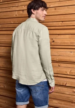 Linnen shirt met lange mouwen