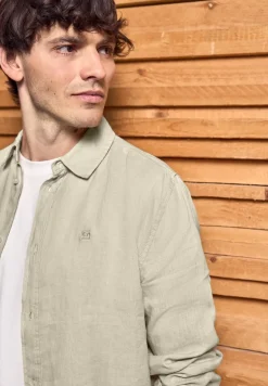 Linnen shirt met lange mouwen