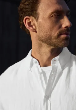 Linnen shirt met lange mouwen