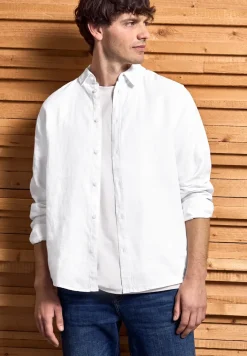 Linnen shirt met lange mouwen