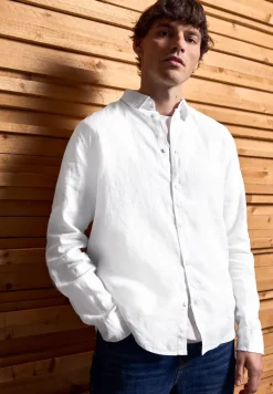 Linnen shirt met lange mouwen