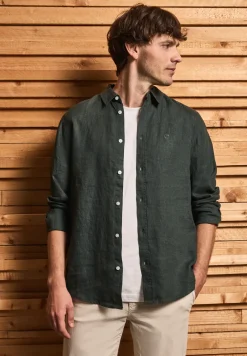 Linnen shirt met lange mouwen