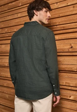Linnen shirt met lange mouwen