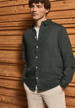 Linnen shirt met lange mouwen