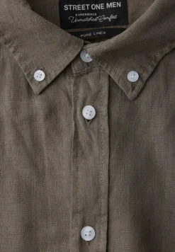 Linnen shirt met lange mouwen