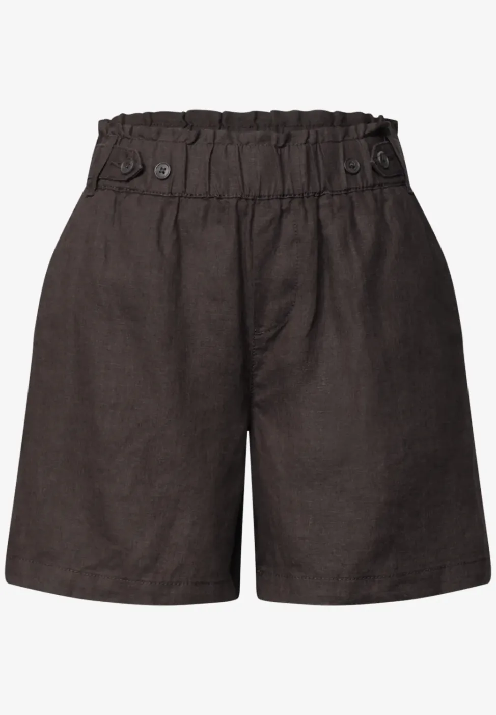 Linnen shorts met paperbag tailleband