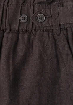 Linnen shorts met paperbag tailleband
