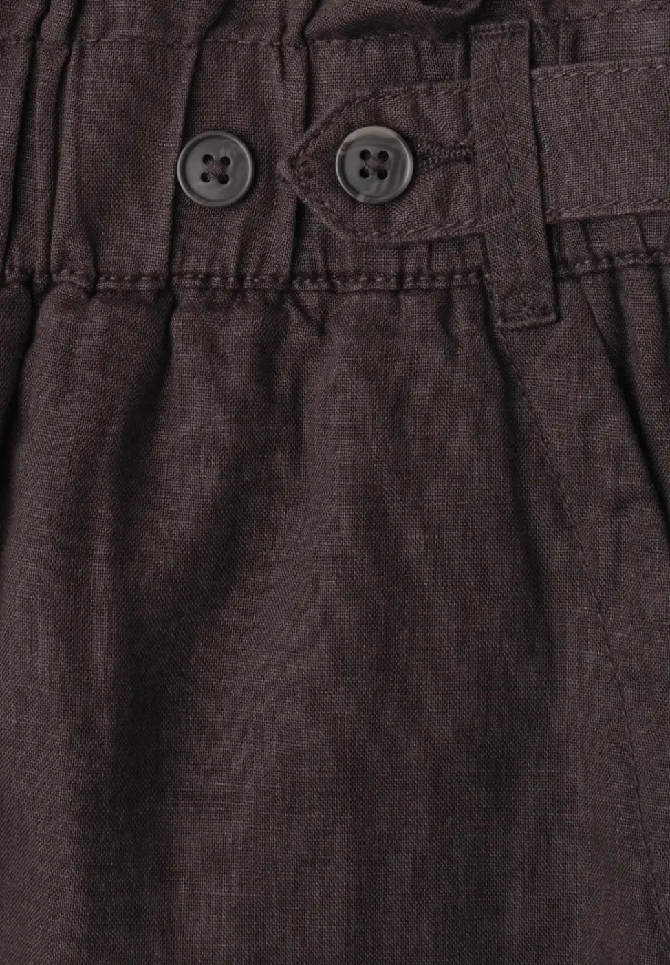 Linnen shorts met paperbag tailleband