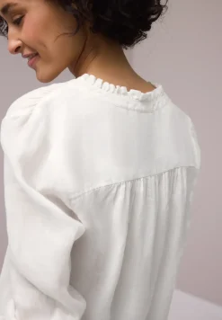 Linnen tuniek met ruches