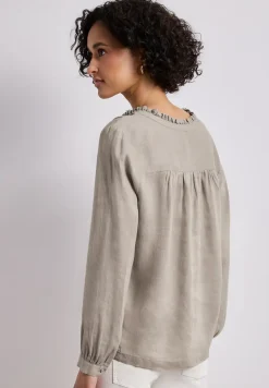 Linnen tuniek met ruches