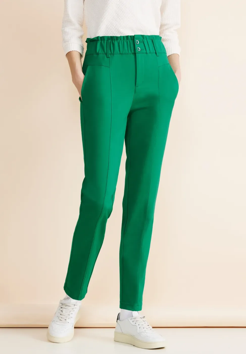 Loose fit broek met paperbag