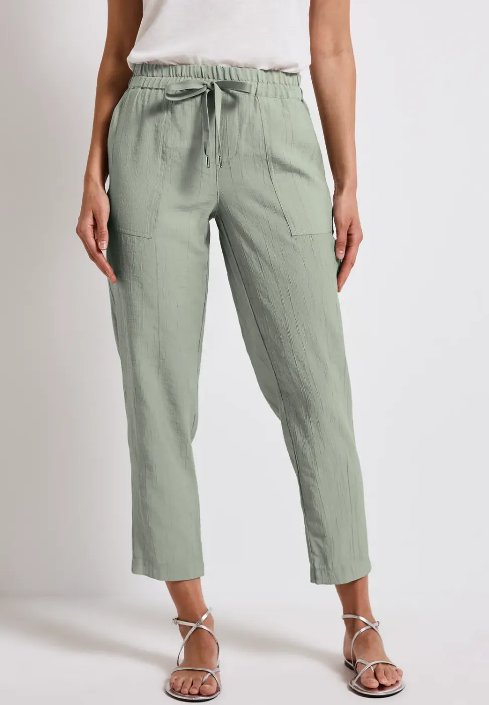 Loose Fit broek met structuur