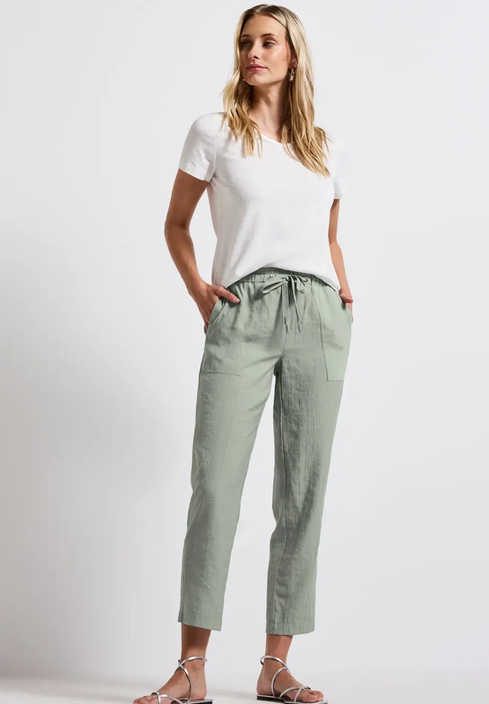 Loose Fit broek met structuur