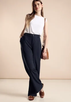 Loose fit viscose broek