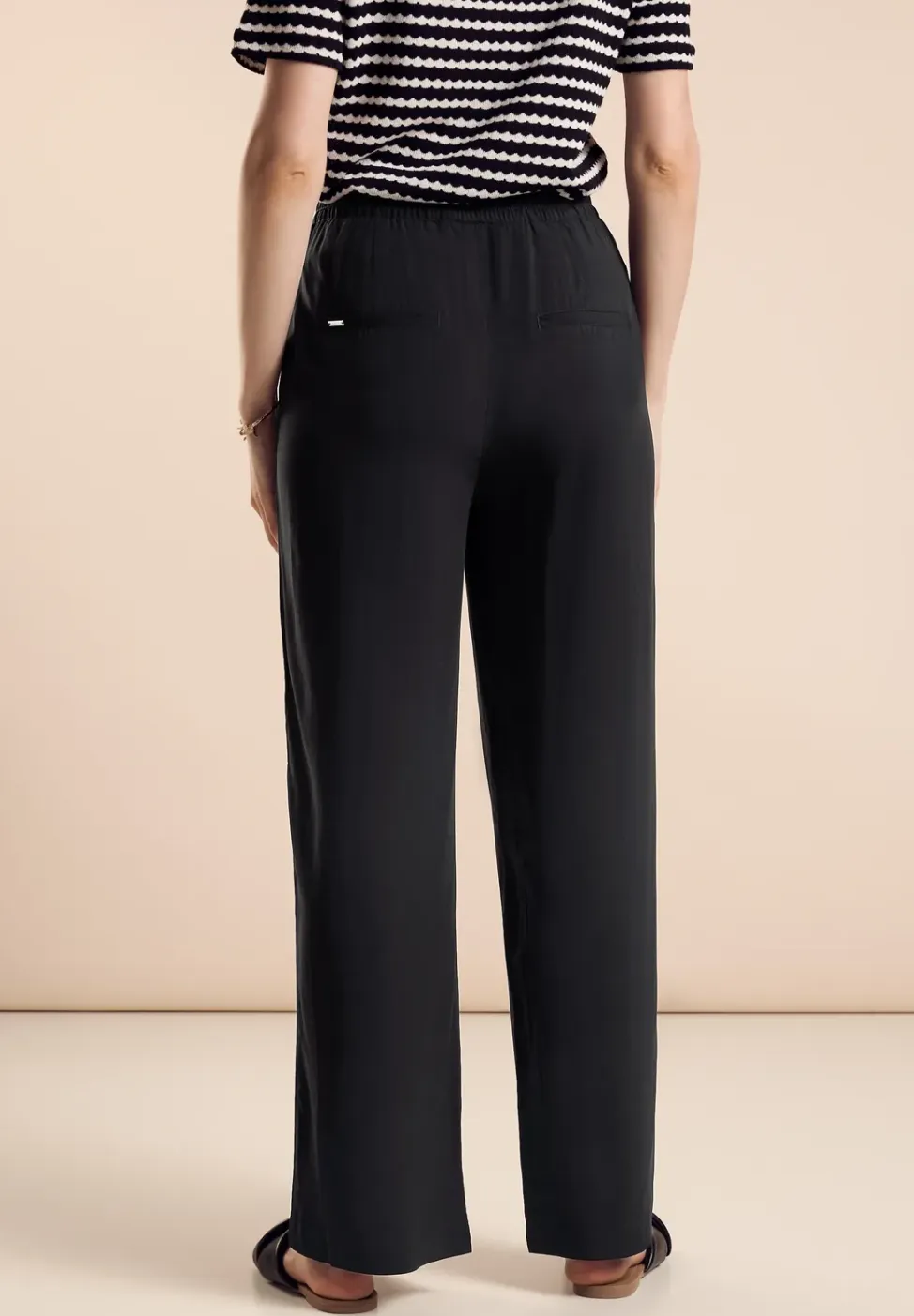 Loose fit viscose broek