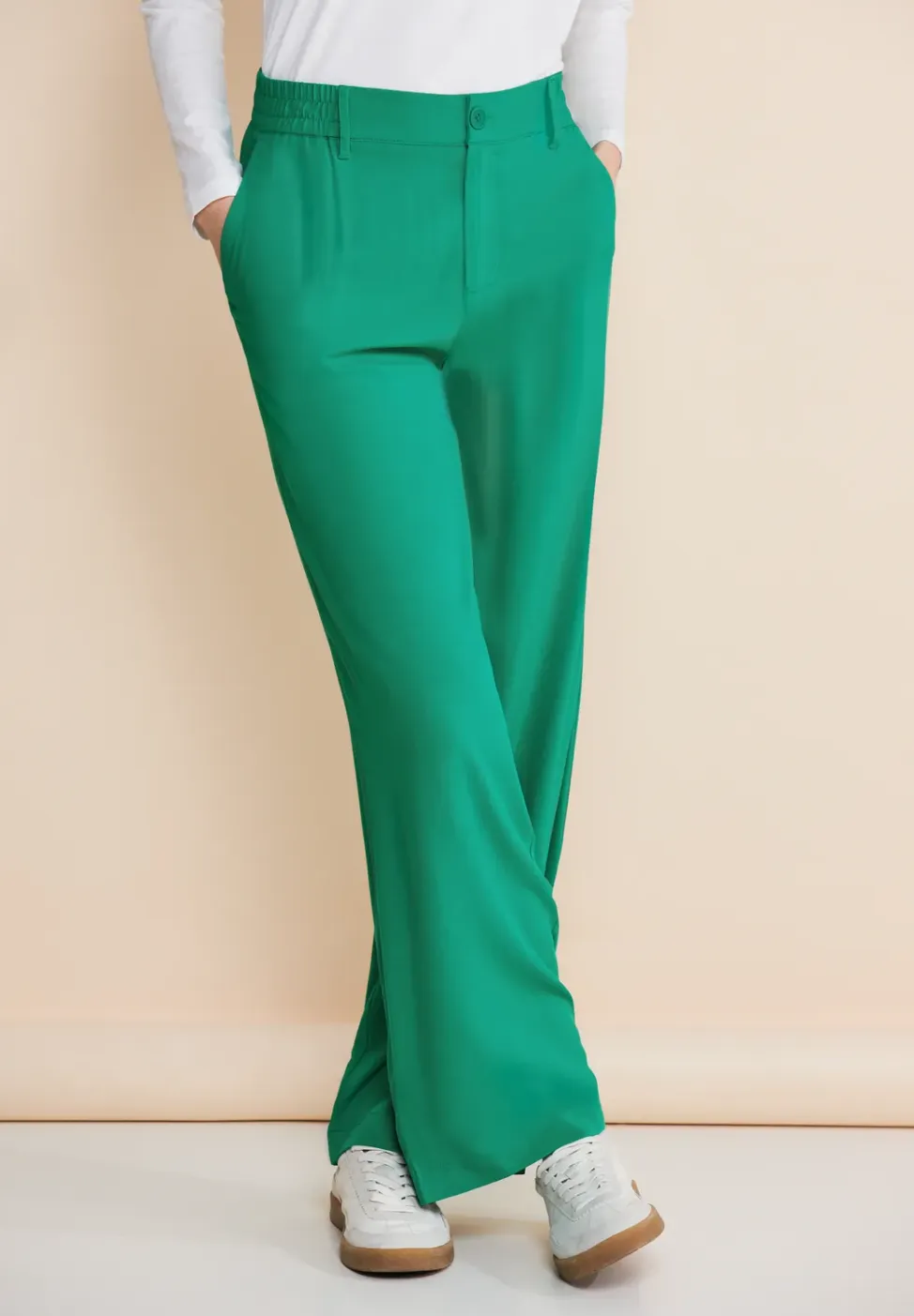 Loose fit viscose broek