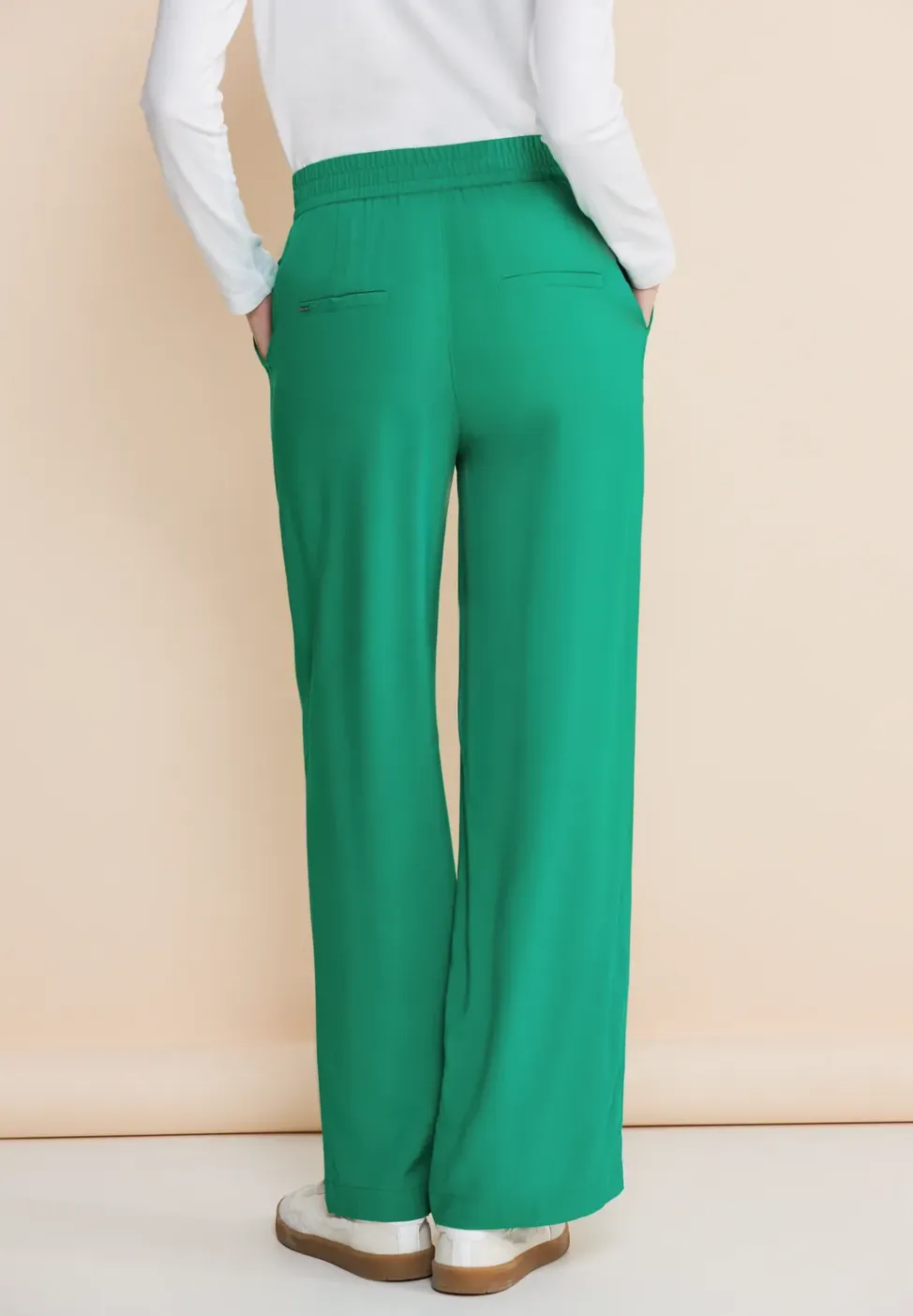 Loose fit viscose broek