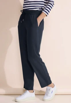 Loose fit viscose broek