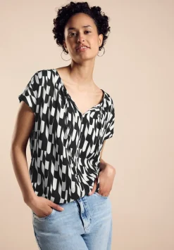 Materiaalmix T-shirt