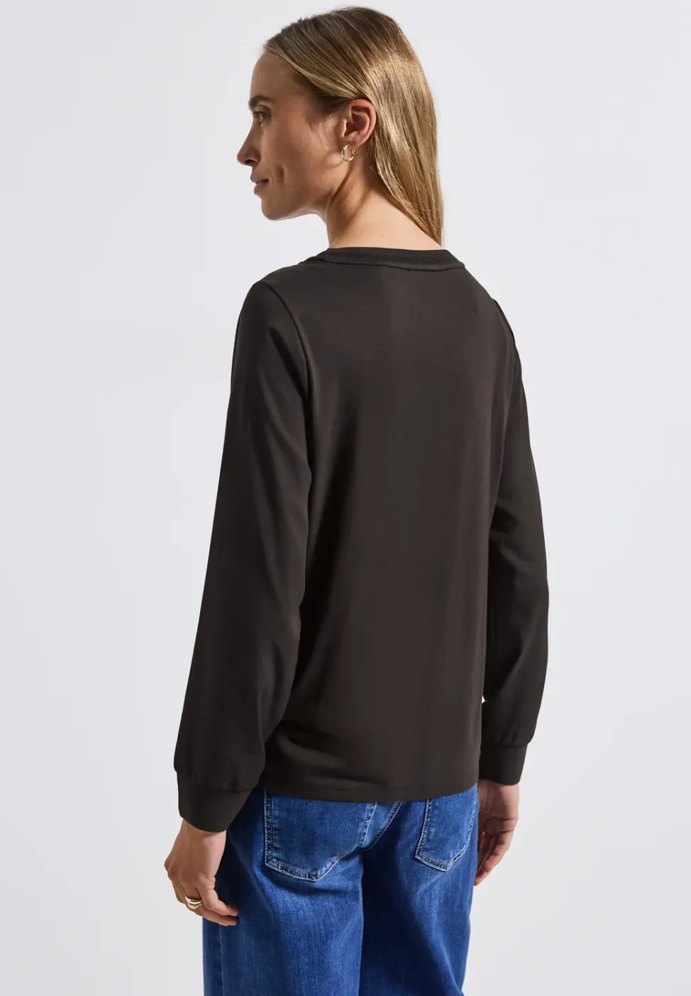 Materiaalmix chiffon shirt