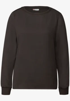 Materiaalmix chiffon shirt