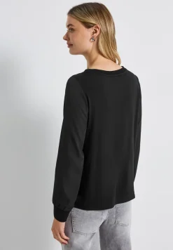 Materiaalmix chiffon shirt