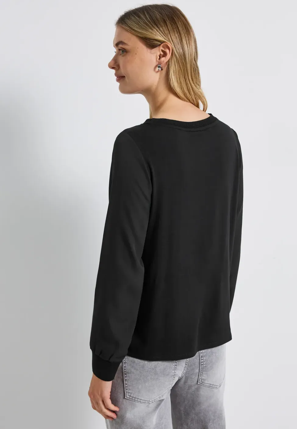 Materiaalmix chiffon shirt