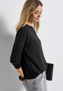 Materiaalmix chiffon shirt