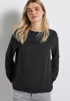 Materiaalmix chiffon shirt