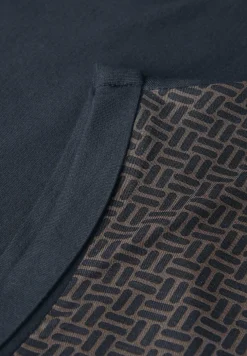 Materiaalmix V-hals Shirt