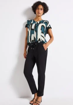 Materiaalmix V-hals Shirt