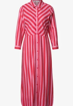 Maxi-jurk met overhemdkraag en print