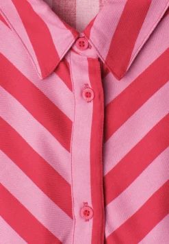 Maxi-jurk met overhemdkraag en print