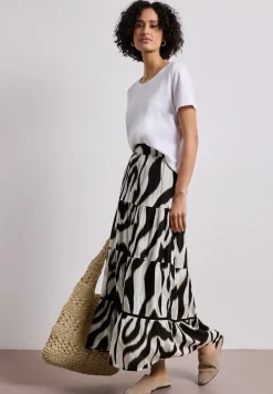 Maxirok in mousseline kwaliteit met print