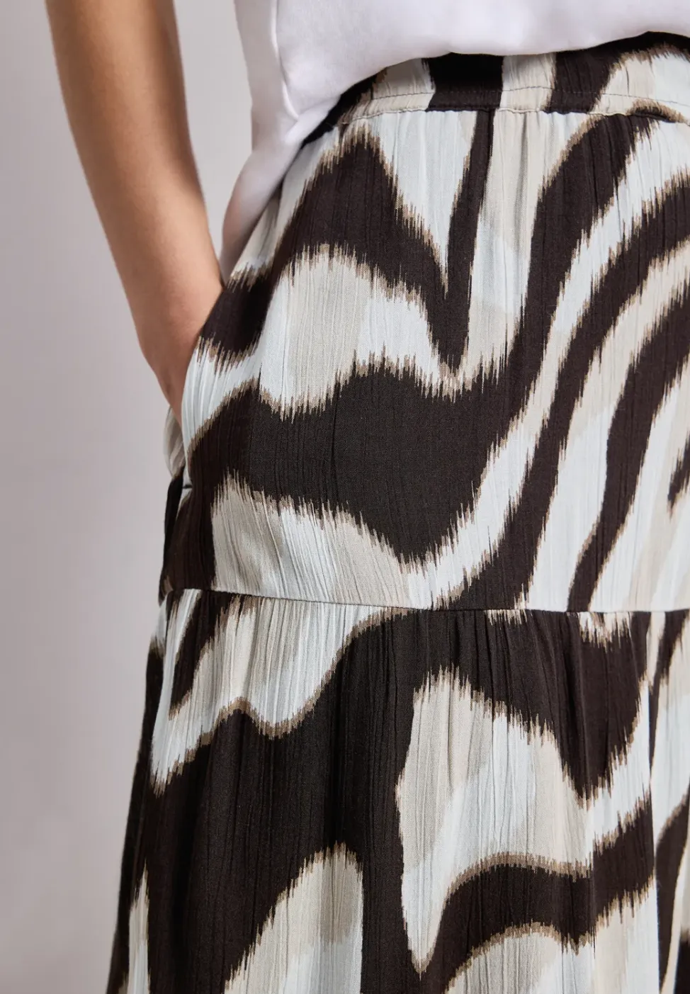 Maxirok in mousseline kwaliteit met print
