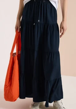 Maxirok met volants en elastische tailleband