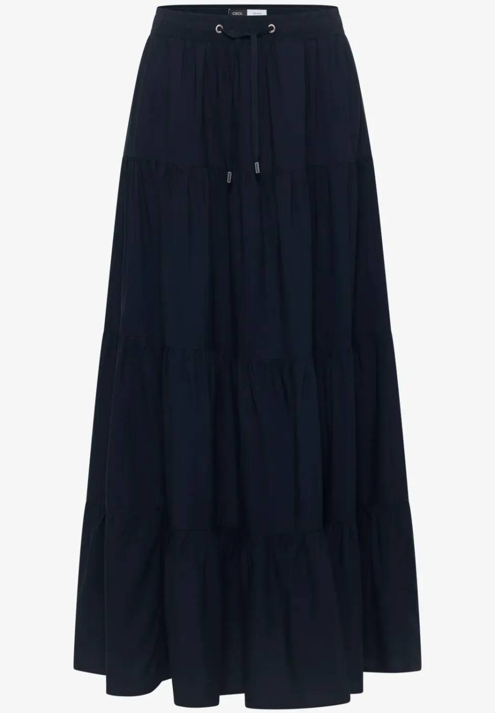 Maxirok met volants en elastische tailleband