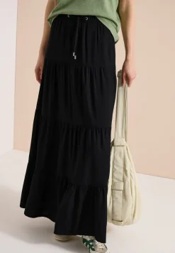 Maxirok met volants en elastische tailleband