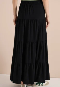 Maxirok met volants en elastische tailleband