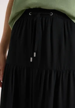Maxirok met volants en elastische tailleband