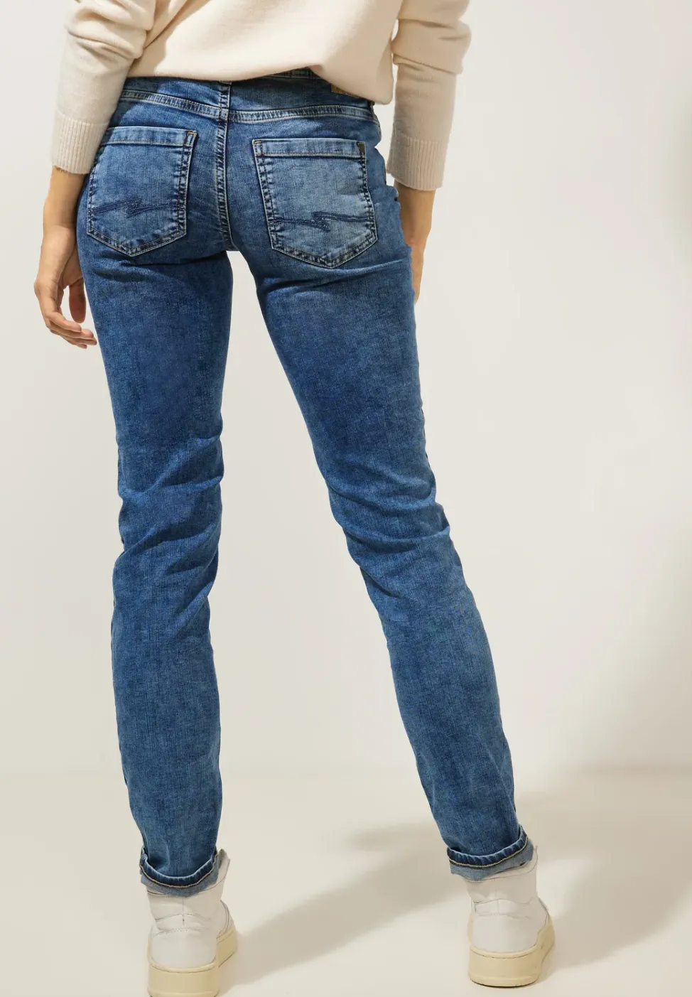 Mediumblauwe casual-fit jeans