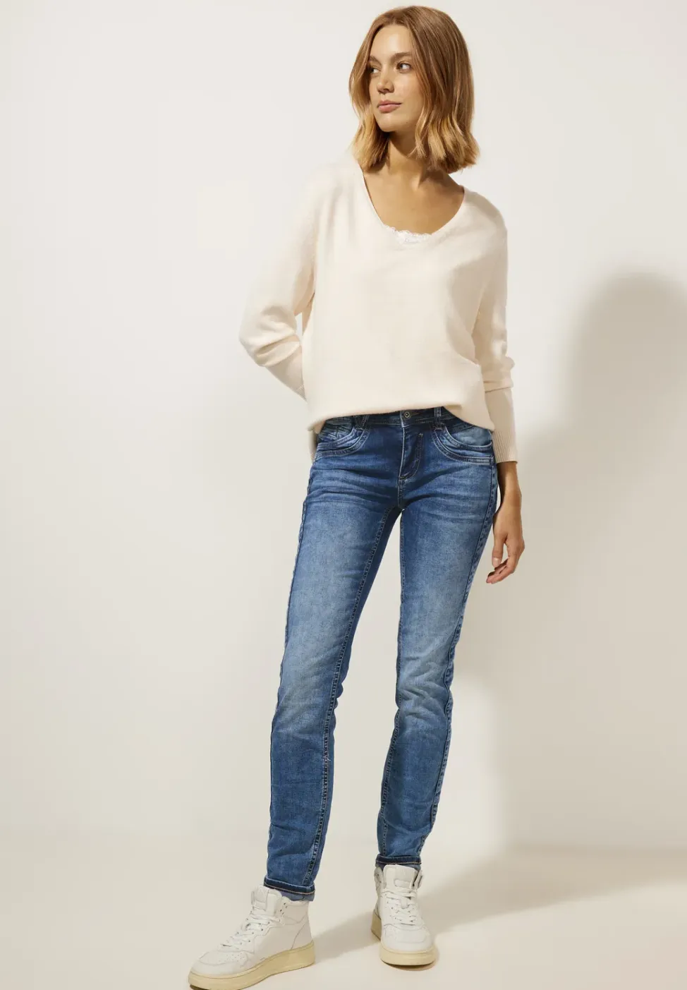 Mediumblauwe casual-fit jeans