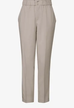 Melange-look paperbag broek