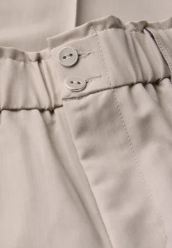 Melange-look paperbag broek