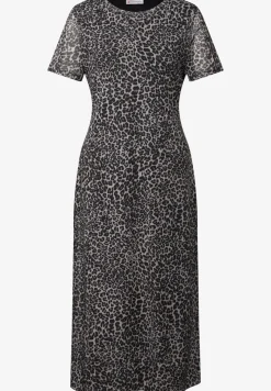 Mesh jurk met leoprint