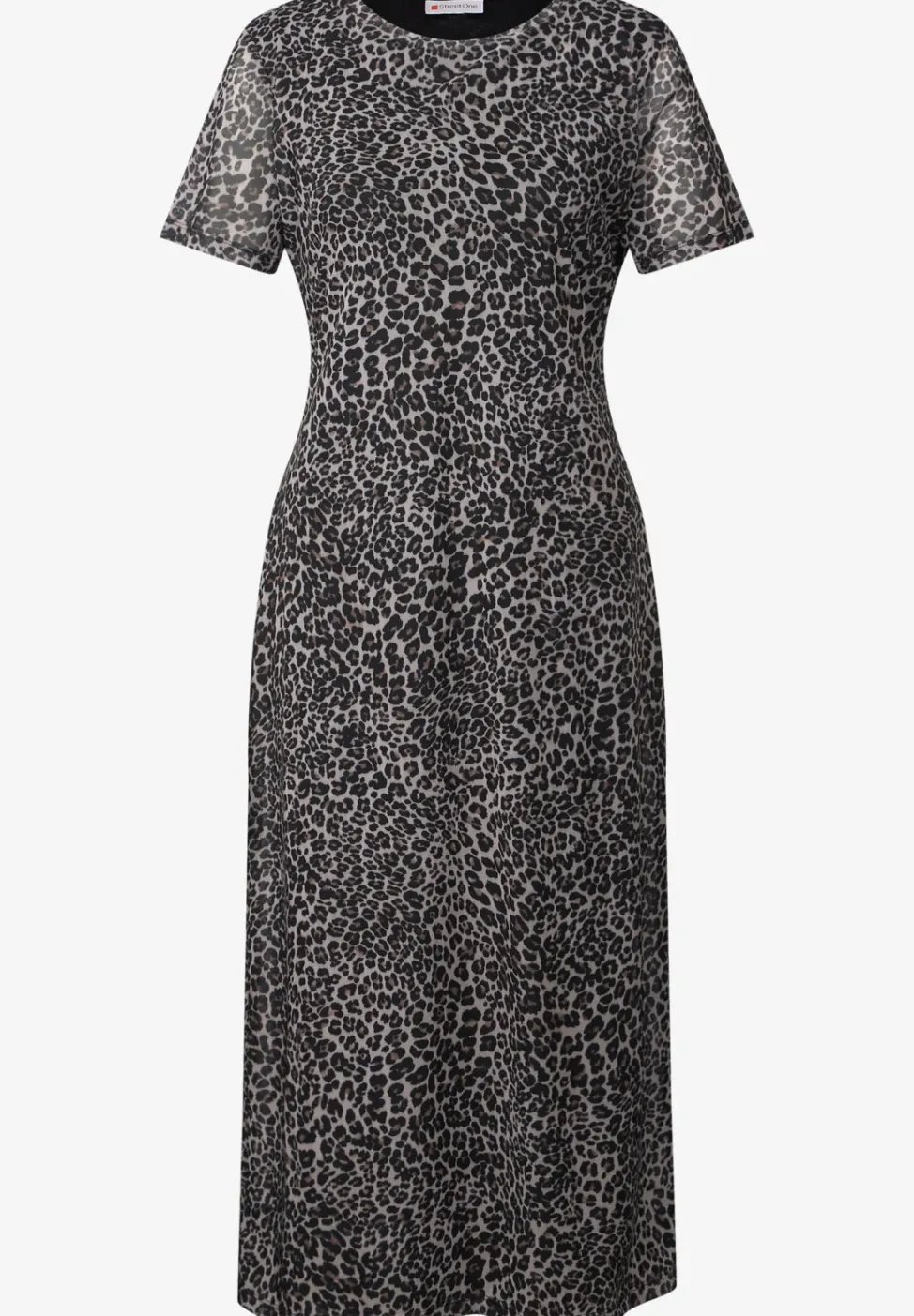 Mesh jurk met leoprint